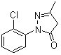 structure of CAS# 14580-22-4, 1-(2-Chlorophenyl)-3-methyl-2-pyrazolin-5-one;2-(2-Chlorophenyl)-2,4-dihydro-5-methyl-3H-pyrazol-3-one