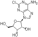 structure of CAS# 146-77-0, 2-Chloroadenosine;6-Amino-2-chloropurine riboside