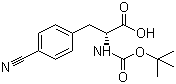 structure of CAS# 146727-62-0, (R)-N-Boc-4-Cyanophenylalanine;N-tert-Butoxycarbonyl-4-cyanophenyl-D-alanine
