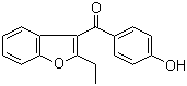 结构式 CAS# 1477-19-6, 苯扎隆; 苯萨容; 2-乙基-3-(4-羟基苯甲酰基)苯并呋喃