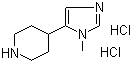 结构式 CAS# 147960-50-7, 4-(1-甲基-1H-咪唑-5-基)哌啶二盐酸盐
