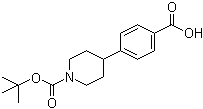 N-Boc-4-(4-carboxyphenyl)piperidine molecular structure (CAS 149353-75-3)