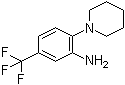 2-哌啶基-5-三氟甲基苯胺分子结构 (CAS 1496-40-8)
