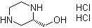 结构式 CAS# 149629-73-2, (S)-2-哌嗪甲醇二盐酸盐