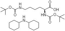 N,N'-二叔丁氧羰基-L-赖氨酸二环己胺盐分子结构 (CAS 15098-69-8)