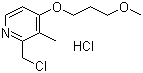 结构式 CAS# 153259-31-5, 2-氯甲基-3-甲基-4-(3-甲氧丙氧基)吡啶盐酸盐