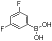 3,5-二氟苯硼酸分子结构 (CAS 156545-07-2)