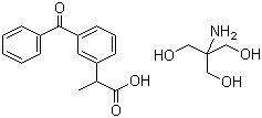 Dexketoprofen trometamol molecular structure (CAS 156604-79-4)