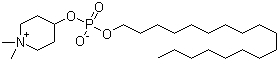 structure of CAS# 157716-52-4, Perifosine;(1,1-Dimethylpiperidin-1-ium-4-yl) octadecyl phosphate; 4-((Hydroxy(octadecyloxy)phosphinyl)oxy)-1,1-dimethylpiperidinium inner salt