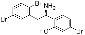 structure of CAS# 1585969-24-9, 2-[(1R)-1-Amino-2-(2,5-dibromophenyl)ethyl]-5-bromophenol