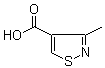 3-甲基-4-异噻唑羧酸分子结构 (CAS 15903-66-9)