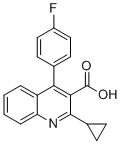 2-Cyclopropyl-4-(4-fluorophenyl)quinoline-3-carboxylic acid molecular structure (CAS 160375-37-1)