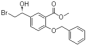 Methyl 2-(benzyloxy)-5-[(1R)-2-bromo-1-hydroxyethyl]benzoate molecular structure (CAS 160889-18-9)