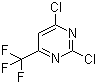 structure of CAS# 16097-64-6, 2,4-Dichloro-6-(trifluoromethyl)pyrimidine