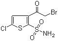 结构式 CAS# 160982-11-6, 3-(溴乙酰基)-5-氯-2-噻吩磺酰胺