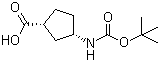 (1R,3S)-Boc-3-aminocyclopentane-1-carboxylic acid molecular structure (CAS 161660-94-2)