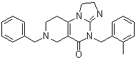 结构式 CAS# 1616632-77-9, 2,4,6,7,8,9-六氢-4-[(2-甲基苯基)甲基]-7-苄基咪唑并[1,2-a]吡啶并[3,4-e]嘧啶-5(1H)-酮