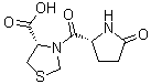 结构式 CAS# 162148-15-4, [S-(R*,S*)]-3-[(5-氧代-2-吡咯烷基)羰基]-4-噻唑烷羧酸