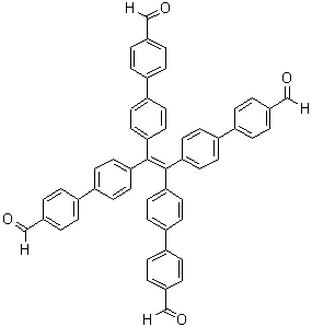 structure of CAS# 1624970-54-2, 4',4''',4''''',4'''''''-(1,2-Ethenediylidene)tetrakis[1,1'-biphenyl]-4-carboxaldehyde