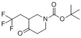 叔-丁基4-氧代-3-(2,2,2-三氟乙基)-哌啶-1-羧酸酯分子结构 (CAS 1638763-75-3)