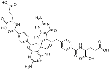 Pemetrexed EP impurity B & C mixture (1:1) molecular structure (CAS 1644286-34-9)