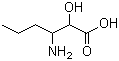 3-Amino-2-hydroxyhexanoic acid molecular structure (CAS 166196-05-0)