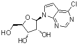 6-Chloro-9-(beta-D-ribofuranosyl)-7-deazapurine molecular structure (CAS 16754-80-6)