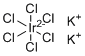 结构式 CAS# 16920-56-2, 六氯铱(IV)酸钾; 氯铱酸钾