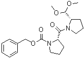 Phenylmethyl (2S)-2-[[(2S)-2-(dimethoxymethyl)-1-pyrrolidinyl]carbonyl]-1-pyrrolidinecarboxylate molecular structure (CAS 170116-63-9)