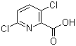 结构式 CAS# 1702-17-6, 3,6-二氯吡啶羧酸; 3,6-二氯吡啶-2-羧酸; 二氯皮考啉酸
