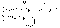 N-[(1-甲基-1H-苯并咪唑-5-基)羰基]-N-2-吡啶基-beta-丙氨酸乙酯分子结构 (CAS 1702936-92-2)