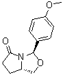 (3R-cis)-Tetrahydro-3-(4-methoxyphenyl)-3H,5H-pyrrolo[1,2-c]oxazol-5-one molecular structure (CAS 170885-05-9)