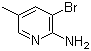 2-Amino-3-bromo-5-methylpyridine molecular structure (CAS 17282-00-7)