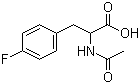 结构式 CAS# 17481-06-0, N-乙酰基-4-氟-DL-苯丙氨酸