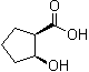cis-2-Hydroxy-1-cyclopentanecarboxylic acid molecular structure (CAS 17502-28-2)