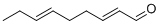 结构式 CAS# 17587-33-6, (E,E)-2,6-壬二烯醛,