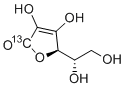 结构式 CAS# 178101-88-7, L-抗坏血酸-1-<sup>13</sup>C