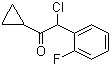 2-Chloro-1-cyclopropyl-2-(2-fluorophenyl)ethanone molecular structure (CAS 178688-43-2)