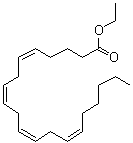 Arachidonic acid ethyl ester molecular structure (CAS 1808-26-0)
