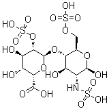 2-Deoxy-2-(sulfoamino)-4-O-(2-O-sulfo-alpha-D-idopyranuronosyl)-beta-D-glucopyranose 6-(hydrogen sulfate) molecular structure (CAS 181591-10-6)
