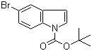 结构式 CAS# 182344-70-3, N-Boc-5-溴吲哚; N-叔丁氧羰基-5-溴吲哚