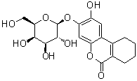3-(beta-D-Galactopyranosyloxy)-7,8,9,10-tetrahydro-2-hydroxy-6H-dibenzo[b,d]pyran-6-one molecular structure (CAS 182805-65-8)