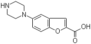 5-(1-哌嗪基)苯并呋喃-2-羧酸分子结构 (CAS 183288-47-3)
