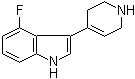 4-Fluoro-3-(1,2,3,6-tetrahydro-4-pyridinyl)-1H-indole molecular structure (CAS 185255-80-5)