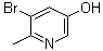 3-Bromo-5-hydroxy-2-methylpyridine molecular structure (CAS 186593-45-3)