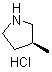 结构式 CAS# 186597-29-5, (S)-3-甲基吡咯烷盐酸盐