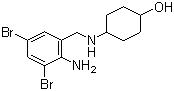 structure of CAS# 18683-91-5, Ambroxol;2-Amino-3,5-dibromo-N-(trans-4-hydroxycyclohexyl)benzylamine; Ambroxol base