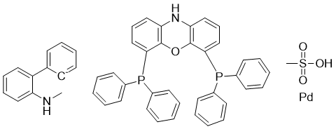 结构式 CAS# 1878105-23-7, N-XantPhos 钯 G4