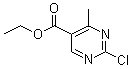 structure of CAS# 188781-08-0, 2-Chloro-4-methyl-5-pyrimidinecarboxylic acid ethyl ester;ethyl 2-chloro-4-methylpyrimidine-5-carboxylate