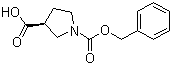 structure of CAS# 192214-00-9, (S)-1-Cbz-pyrrolidine-3-carboxylic acid